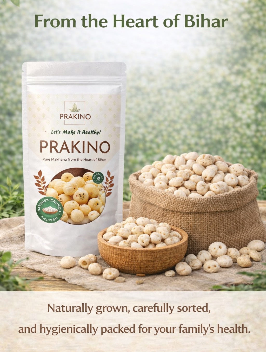 Prakino Premium Raw Makhana (100g)