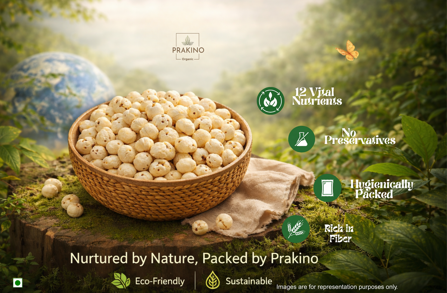 Prakino Premium Raw Makhana (200g)